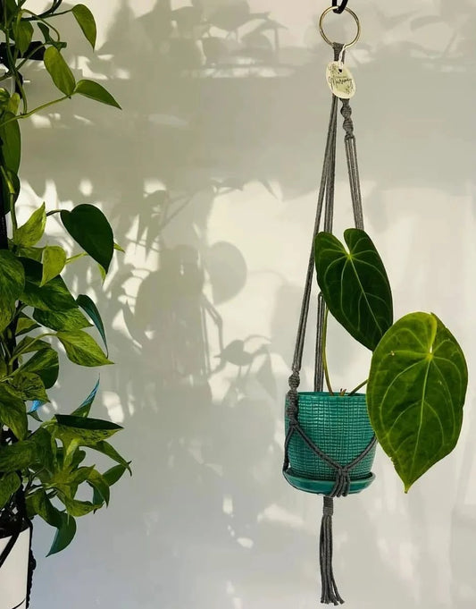 Macramé gris torsadé